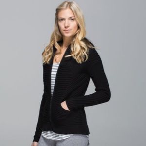 Lululemon Black Embrace Scuba  Sweater Jacket